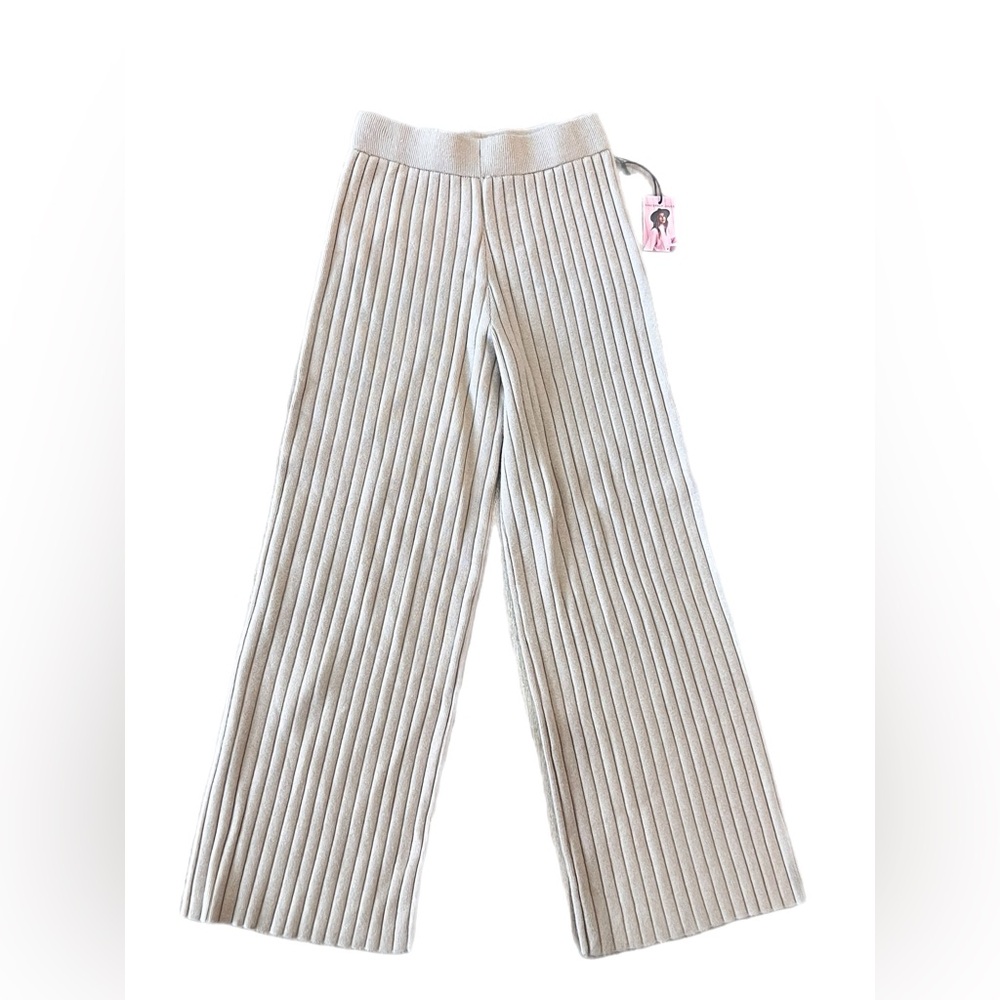 New with tags Sincerely Jules wide leg knit tan cream pants extra large